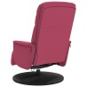 Fauteuil de massage inclinable avec repose-pied rouge bordeaux 