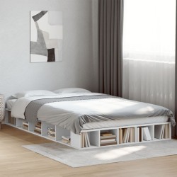 Cadre de lit sans matelas blanc 135x190 cm 