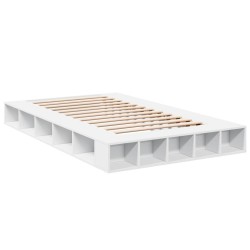 Cadre de lit sans matelas blanc 135x190 cm 