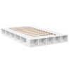 Cadre de lit sans matelas blanc 135x190 cm 