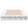 Cadre de lit sans matelas blanc 135x190 cm 