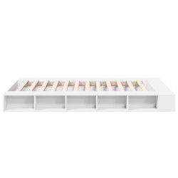 Cadre de lit sans matelas blanc 135x190 cm 