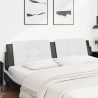 Coussin de tête de lit noir et blanc 200 cm similicuir 