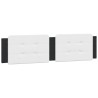 Coussin de tête de lit noir et blanc 200 cm similicuir 