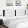 Coussin de tête de lit noir et blanc 200 cm similicuir 