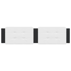 Coussin de tête de lit noir et blanc 200 cm similicuir 