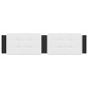 Coussin de tête de lit noir et blanc 200 cm similicuir 