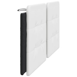 Coussin de tête de lit noir et blanc 200 cm similicuir 