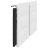 Coussin de tête de lit noir et blanc 200 cm similicuir 