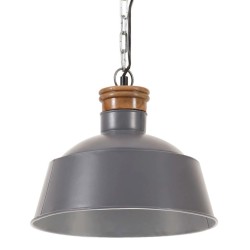 Lampe suspendue industrielle 32 cm Gris E27 