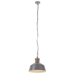 Lampe suspendue industrielle 32 cm Gris E27 