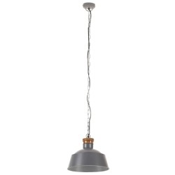Lampe suspendue industrielle 32 cm Gris E27 