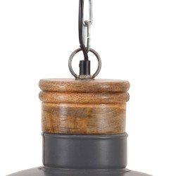 Lampe suspendue industrielle 32 cm Gris E27 