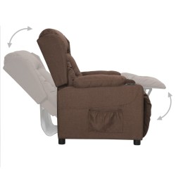 Fauteuil inclinable Taupe Tissu 
