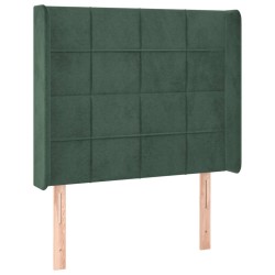 Tête de lit à LED Vert foncé 103x16x118/128 cm Velours 