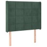 Tête de lit à LED Vert foncé 103x16x118/128 cm Velours 