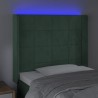 Tête de lit à LED Vert foncé 103x16x118/128 cm Velours 
