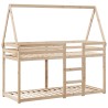 Lit superposé sans matelas 80x200 cm bois de pin massif 