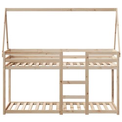 Lit superposé sans matelas 80x200 cm bois de pin massif 