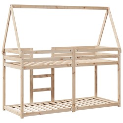 Lit superposé sans matelas 80x200 cm bois de pin massif 