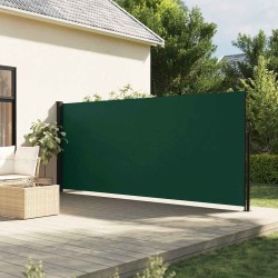 Auvent latéral rétractable vert foncé 180x500 cm 