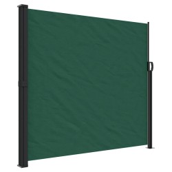 Auvent latéral rétractable vert foncé 180x500 cm 