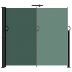 Auvent latéral rétractable vert foncé 180x500 cm 