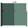 Auvent latéral rétractable vert foncé 180x500 cm 