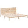 Cadre de lit extra long sans matelas 200x220 cm bois massif 