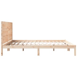 Cadre de lit extra long sans matelas 200x220 cm bois massif 