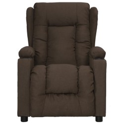 Fauteuil inclinable Marron foncé Tissu 