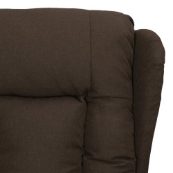 Fauteuil inclinable Marron foncé Tissu 