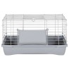 Cage pour petits animaux gris 58x32x31 cm PP et métal 