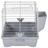 Cage pour petits animaux gris 58x32x31 cm PP et métal 