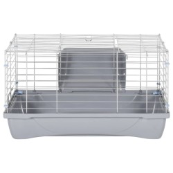 Cage pour petits animaux gris 58x32x31 cm PP et métal 
