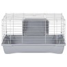 Cage pour petits animaux gris 58x32x31 cm PP et métal 