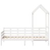 Lit de jour avec toit sans matelas blanc 90x190 cm bois massif 