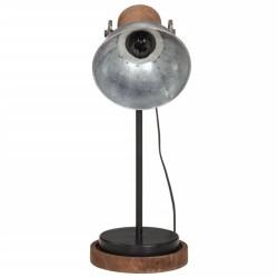 Lampe de bureau 25 W argent vintage 17x17x50 cm E27 