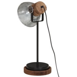 Lampe de bureau 25 W argent vintage 17x17x50 cm E27 
