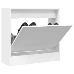 Armoire à chaussures blanc 60x21x57 cm bois d'ingénierie 
