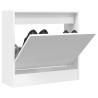 Armoire à chaussures blanc 60x21x57 cm bois d'ingénierie 