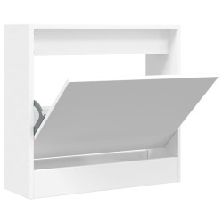 Armoire à chaussures blanc 60x21x57 cm bois d'ingénierie 