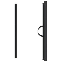 Porte rétractable pour animaux de compagnie noir 82,5x125 cm 