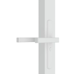 Porte intérieure 76x201,5 cm Blanc Verre ESG et aluminium 