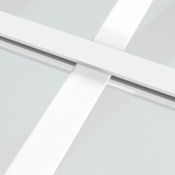 Porte intérieure 76x201,5 cm Blanc Verre ESG et aluminium 