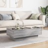 Table basse avec LED sonoma gris 90x50x30 cm bois d'ingénierie 
