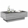 Table basse avec LED sonoma gris 90x50x30 cm bois d'ingénierie 