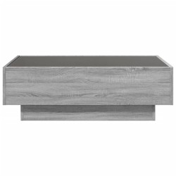Table basse avec LED sonoma gris 90x50x30 cm bois d'ingénierie 