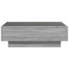 Table basse avec LED sonoma gris 90x50x30 cm bois d'ingénierie 