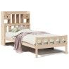 Lit bibliothèque sans matelas 90x190 cm bois de pin massif 